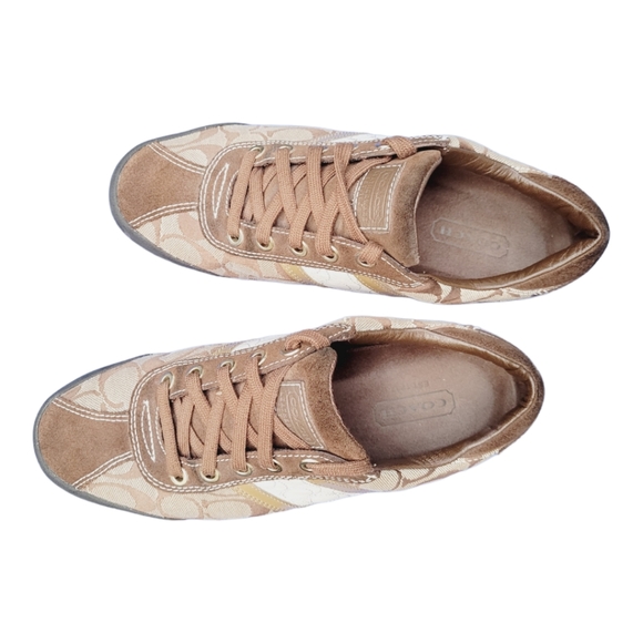 Coach Women's Meagan Suede Signature Logo Casual Fashion Sneakers Size  US 8M. - Picture 3 of 9